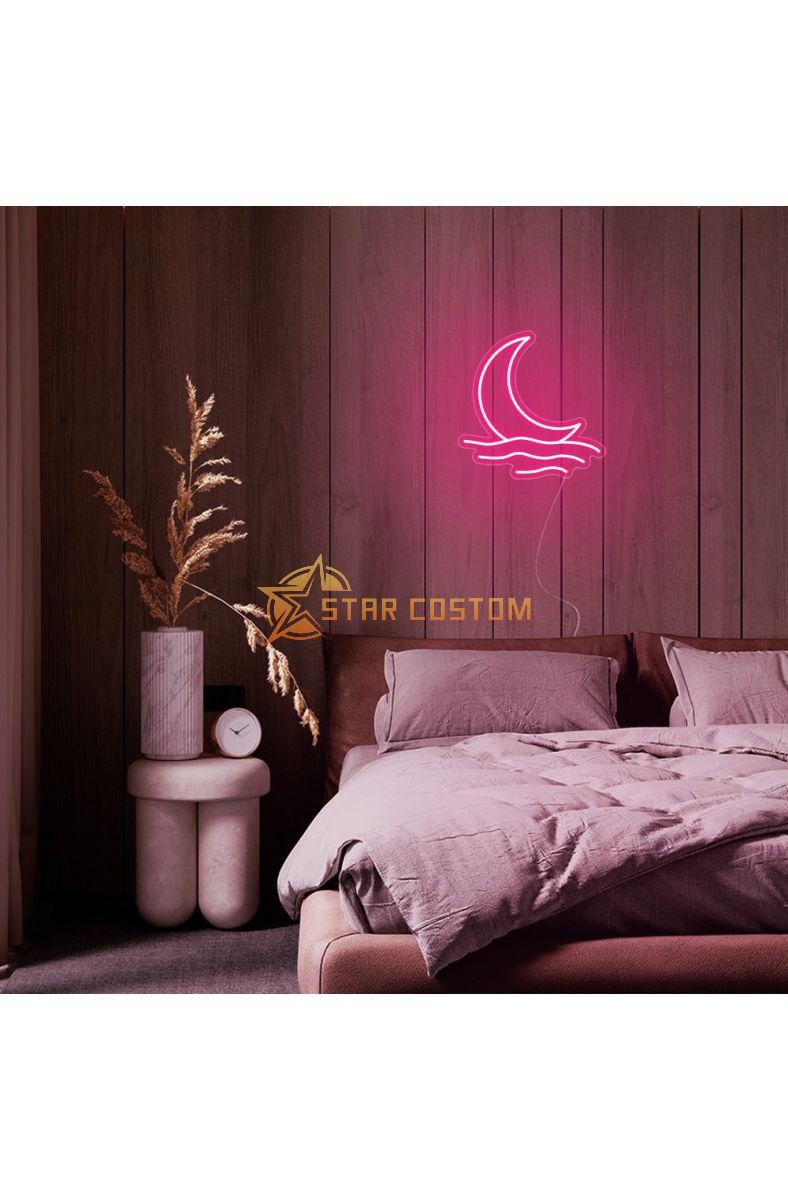 Mini Moon rises Sea LED Neon Sign