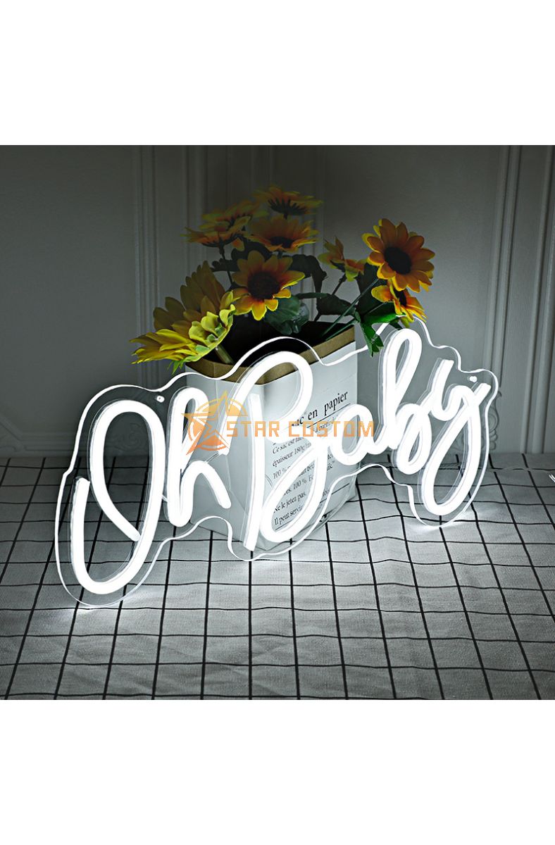Oh Baby LED Neon Sign Ideal For Baby Showers