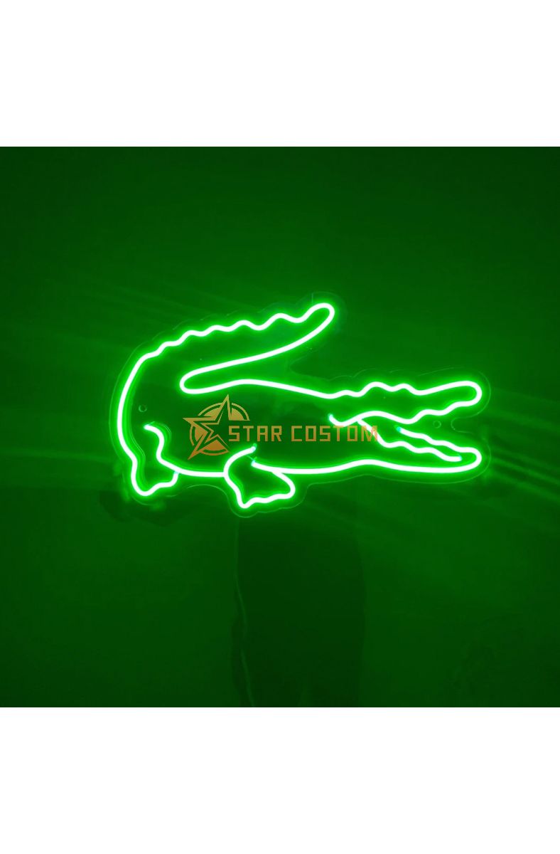 Make a statement with the Crocodile Neon Sign. This bold neon sign features a striking crocodile design, ideal for adding a unique touch to bars, game rooms