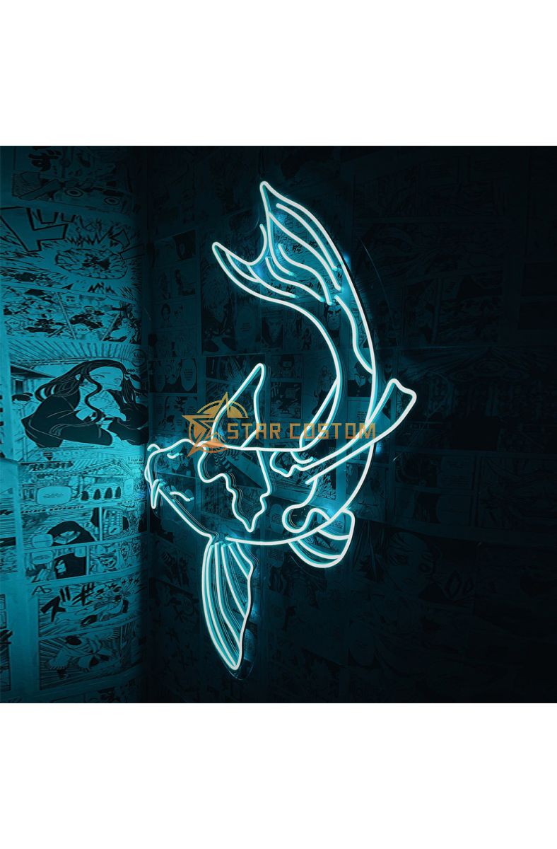 Koi Fish Neon Sign Tranquil Home Accent